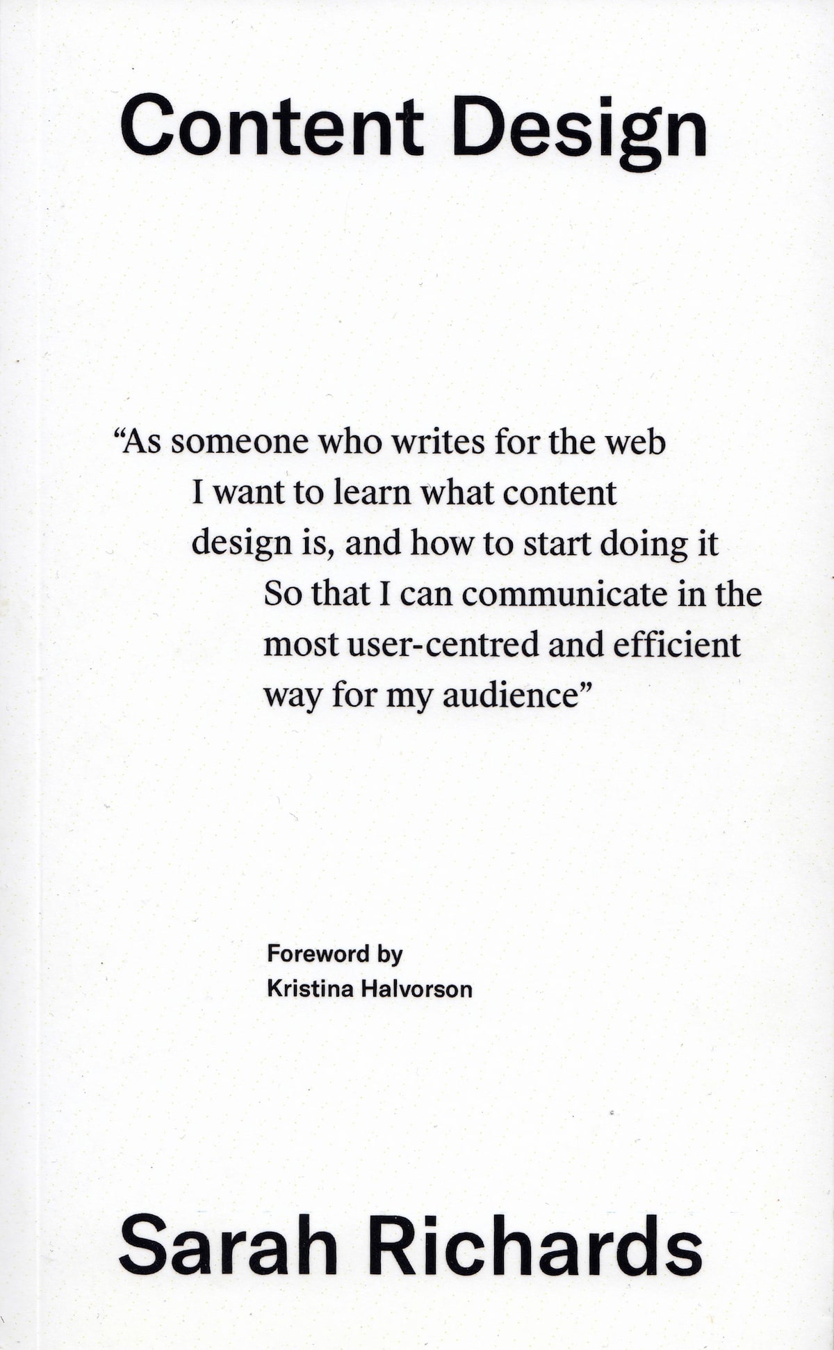 Cover of Content Design